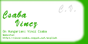 csaba vincz business card